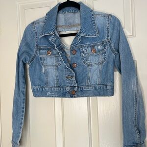 Old Navy cropped denim jacket size small